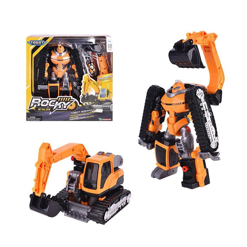 Duża Wersja Zagraniczna Tobot Robot Transformujący w Samochód Zabawki Koreański Kreskówkowy Bracia Anime Tobot Deformujący Samochód Spycharka Zabawki