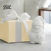 3D Printed Holiday Crafts Snowman Figurine Holding Gift Boxes, DIY Paintable Christmas Small Statue for Shelves Ornament, Cute Winter Desktop