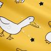 Cartoon Duck Shower Curtain For Kids Boys Girls,White Goose Bathroom Curtain,Lovely Stars Bath Curtain,Farmhouse Rustic Animal