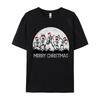 Skeletons Dancing To Rock Guitar In Graveyard Merry Xmas T Shirt Clothes Man Tees Simple T-Shirt Brand New