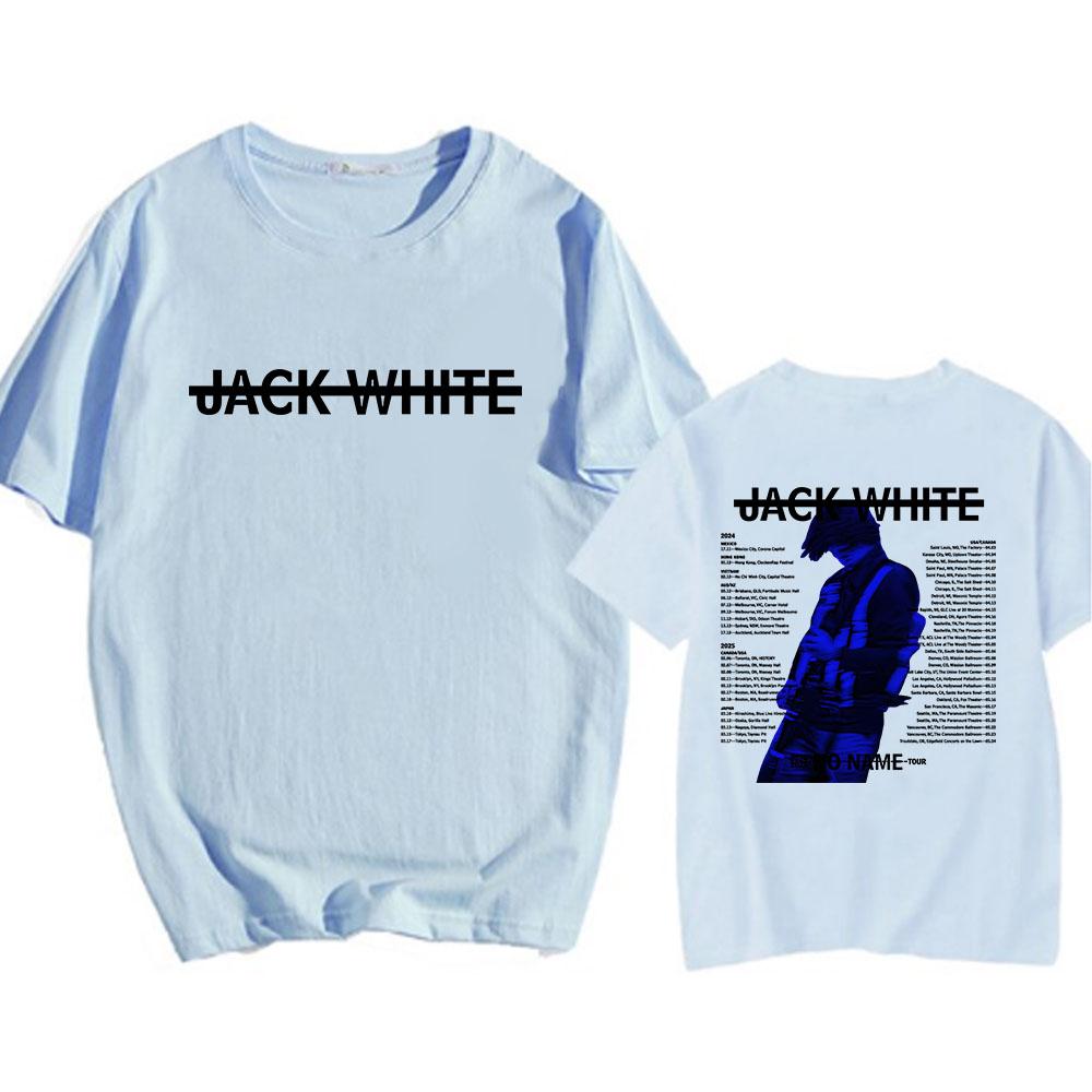 2024-2025 No Name Tour T-shirt Jack White  Singer Printing Tshirts Unisex Cotton High Quality Comfortable Tee-shirt