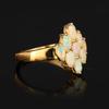 Natural Ethiopian Opal Ring 925 Sterling Silver Gold Plated Fine Jewelry