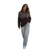 Autumn and winter new retro Nordic jacquard design daily stacking casual outer jacquard knitted sweater women