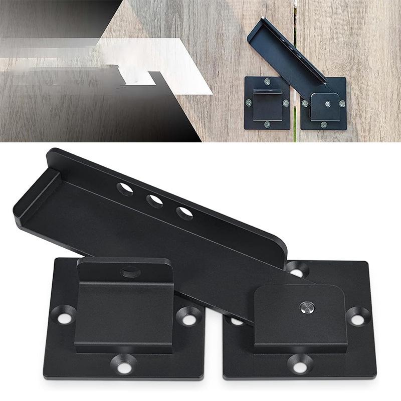 Heavy Duty Metal Flip Latches Adjustable Gate Bar Latch with Padlock Holes for Wooden Door Security Cabinet Furniture, Lock Set