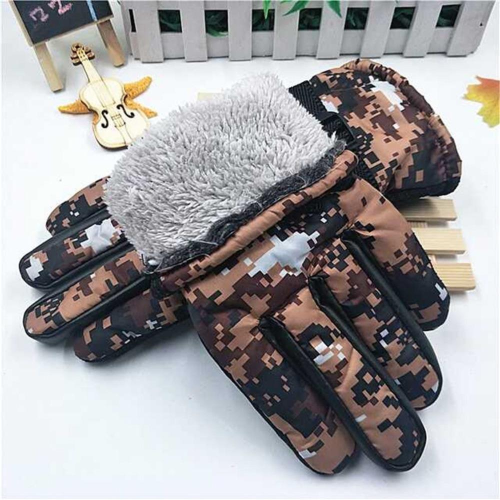 Winter gloves thickened new winter camouflage gloves men's velvet warm cycling fashion men and women