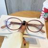 New Elliptical Photochromic Myopia Glasses Retro Korean Oval Small Frame Myopia Eyewear Anti Blue Light Color Changing Glasses