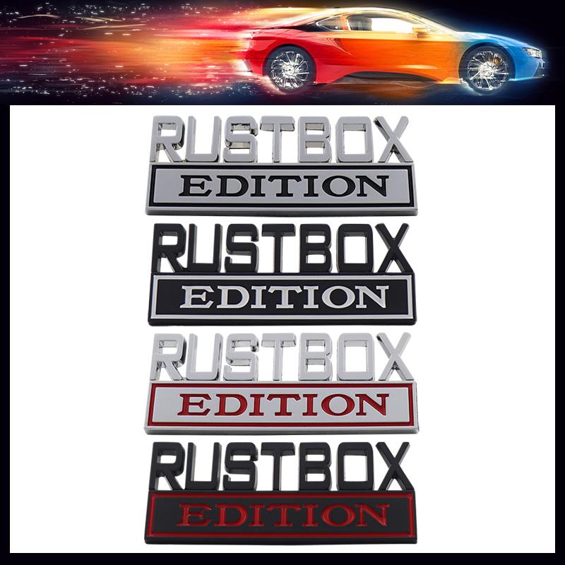 3D Car Styling RUSTBOX Edition for car Hood Fender trunk Rear Bonnet Nameplate Decal Emblem Badge Sticker