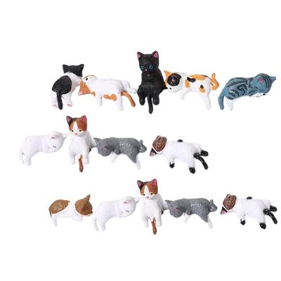 3D Craft Figurine Computer Monitor Decors Chairs TV Monitor Display Table Bookshelf Figure Small Cat Statue Figurine Decoration