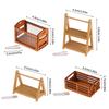 1 sett 1:12 Dukkehus Miniatyr Brødhylle Kakehylle Oppbevaringsboks/Kurv M/Bakeklemme Scenedekor Dukkehus Tilbehør