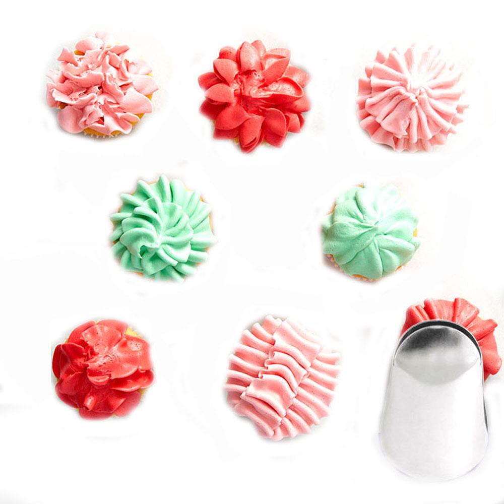 3 PCS Rose Petal Nozzles Icing Piping Baking Mold Ice Cream Tool Cake Decorating