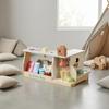 Wooden Pretend Ice Cream Shop Toy Freestanding Play Counter with Display Areas