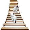 Toys Wall-mounted Activity Cat Wood Sisal Scratcher Climber Furniture Cat Bridge Rope Steps Kitten Ladder Kitten Post Wall