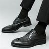 Designer New Men's Black Brown Formal Lace Up Oxfords Shoes Male Brand Fashion Wedding Dress Prom Homecoming Zapatos Hombre