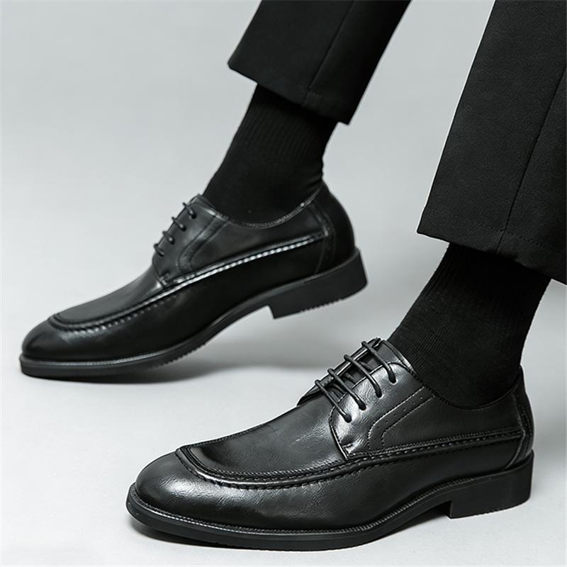 Designer New Men's Black Brown Formal Lace Up Oxfords Shoes Male Brand Fashion Wedding Dress Prom Homecoming Zapatos Hombre