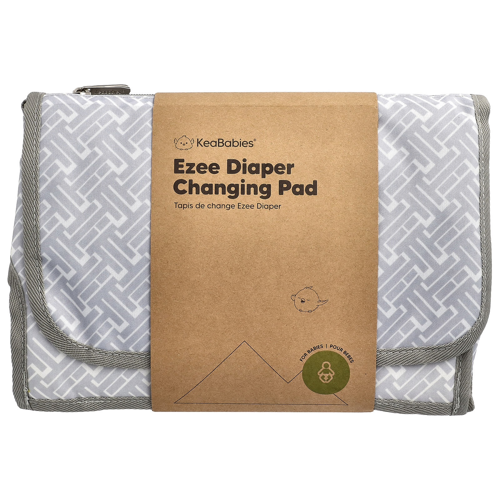 

KeaBabies, Ezee Diaper Changing Pad, Infant, Gray, 1 Count