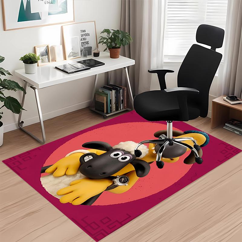 Shaun the Sheep Printed Carpetrugfor Office Chair Living Room Bedroom Kitchen Room Decor Gifts