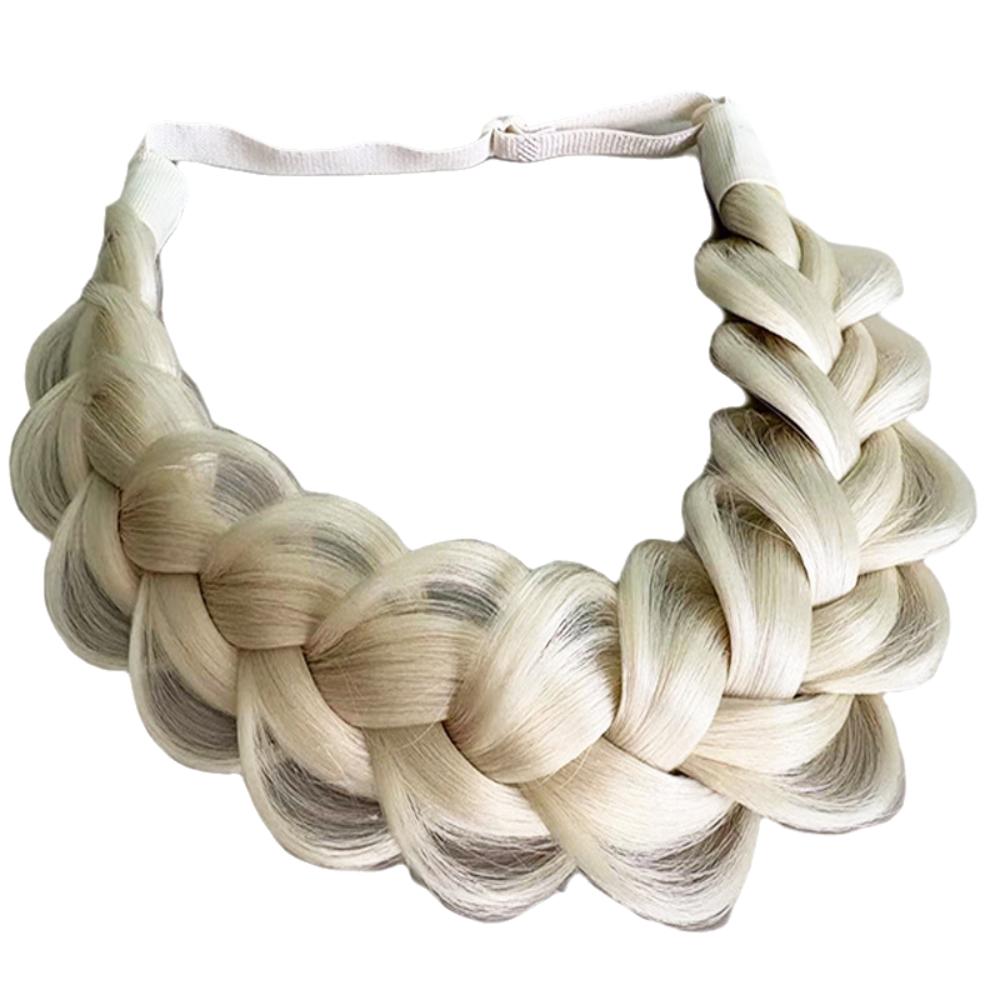 Adjustable Handmade Braids Wig Elastic Band Fishbone Braid Lazy Headband Commuting