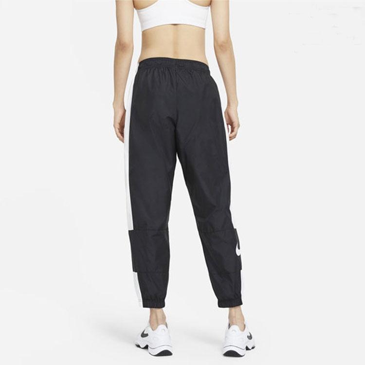 (WMNS) Nike Nsw Stmnt Wvns Pant Running Training Colorblock Knit Sports Pants/Trousers/Joggers Autumn Black Women's DC0041-010