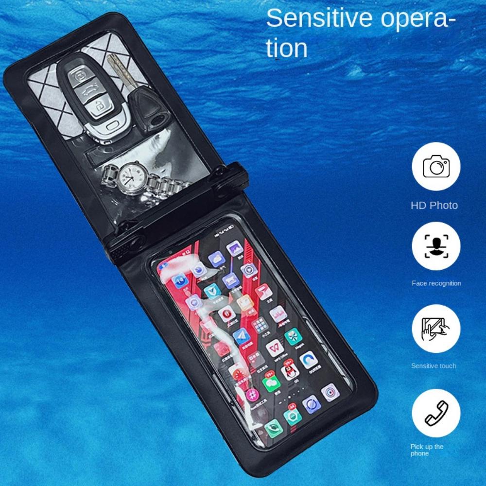 Touchscreen Waterproof Phone Pouch Double Pocket Clear Swim Phone Cover  Swimming