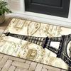 Eiffel Tower Paris Themed Rug for Elegant Home Decor - Vintage Style French Art Carpet, Ideal for Living Room or Study Room
