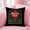 Classic HHavana Club Cushion Cover Natural Linen Pillow Case DoubleSided Print Decorative Sofa Pillowcase Home Decor Gift