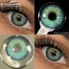 1 Pair Blue Color Contact Lenses Colored Lenses for Eye Beauty Makeup Gray Pupils Lens Yearly Cosmetic Green Contacts
