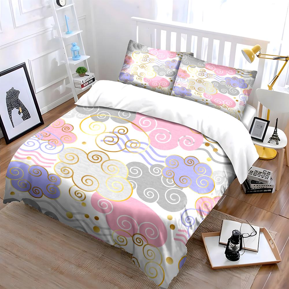 Cloud Pattern Pastel Bedding Set Bedding set (1 duvet cover, 2 pillowcases, duvet not included)