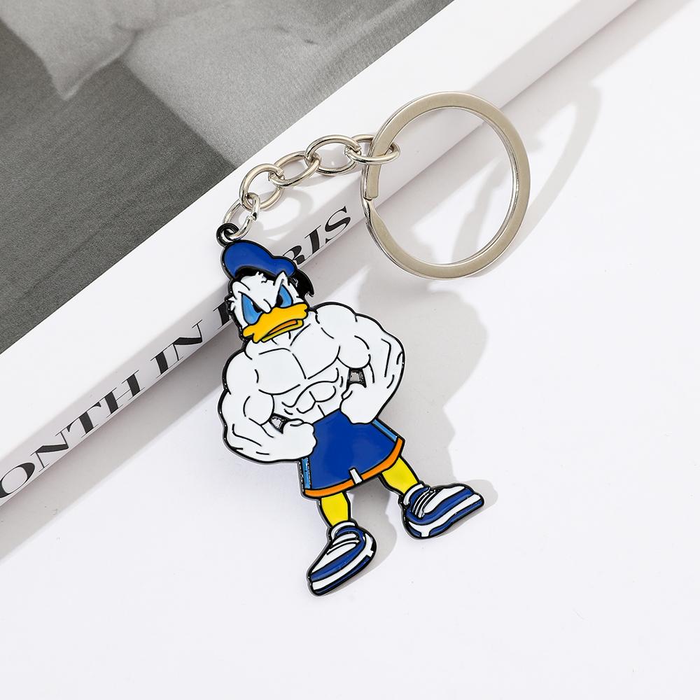 

Fitness Motivational Keychain - Funny Muscle Figure Mickey Stitch for Women Men Keys Holder Keyring Accessory Gift