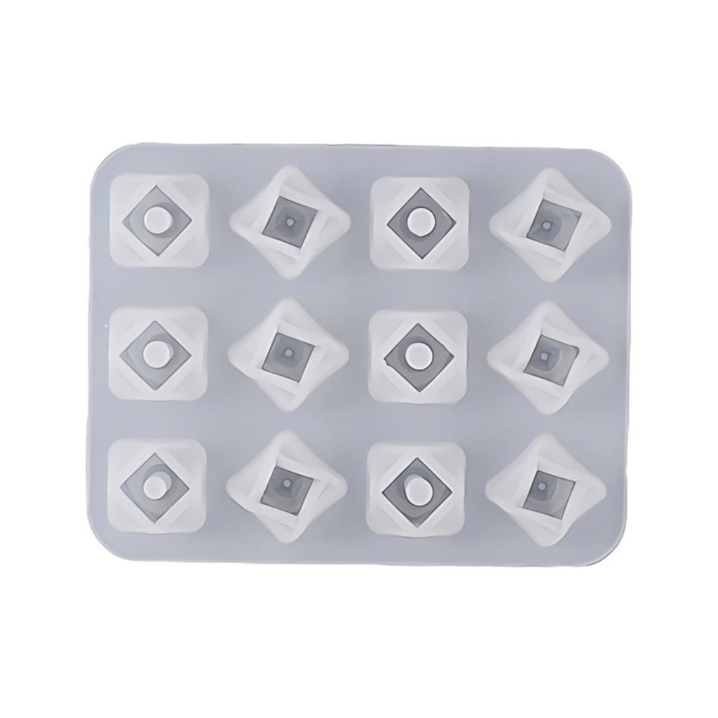 Resin Beads Molds with Hole Silicone Resin Epoxy Molds for Cabochon Gemstone Pendant Earrings Jewelry Casting Molds