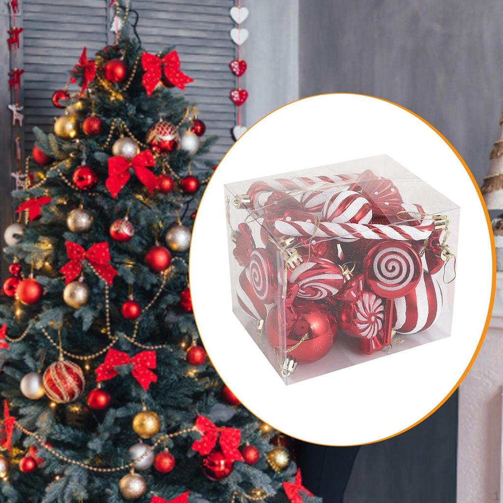 Christmas Tree Hanging Ornaments Charm Pendants Reusable Ornament Decorations for Cafe