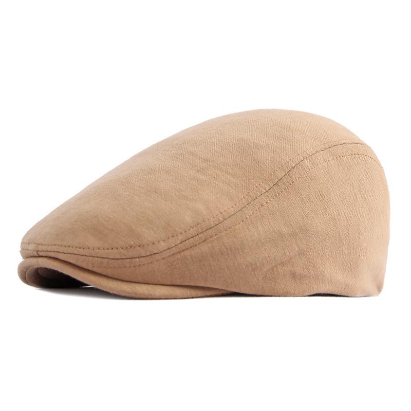 Unisex Retro Duckbill Cap - British Style, Solid Color, Ideal for Spring and Autumn, Perfect for Middle-Aged and Elderly.