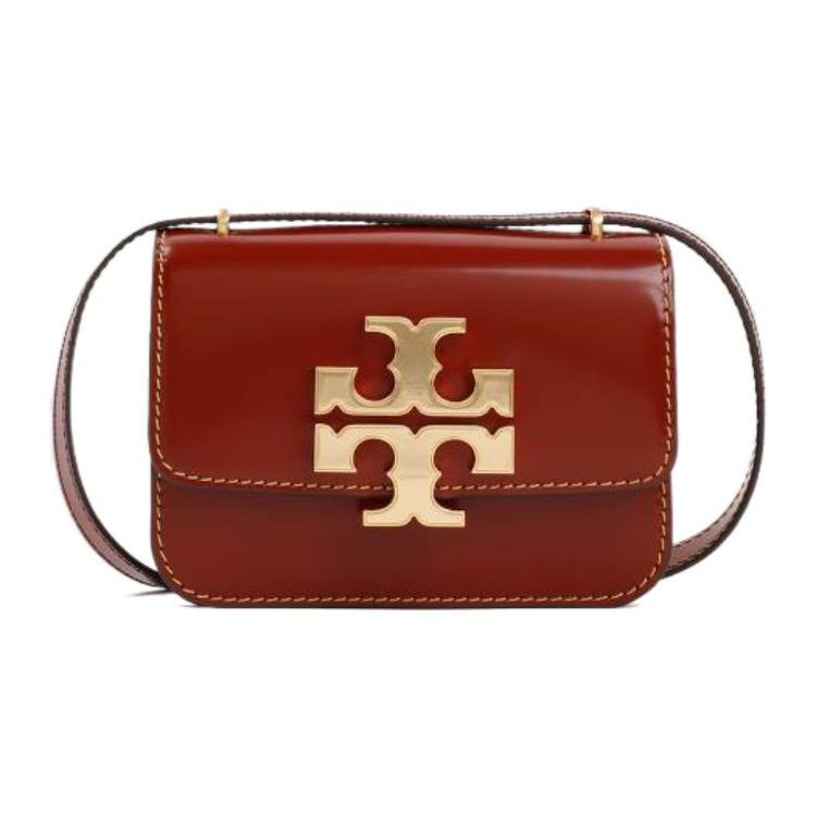 

Tory Burch Solid Color Flap Large Logo Leather Shoulder Bag Women bags Burgundy 155719-600 Basic Set (Bag+Dust Bag)