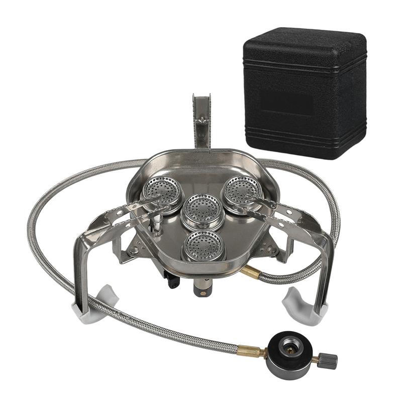 Camp Stoves For Camping Small Camping Stove Space-Saving Backpacking Stove Non-slip Four-Burner Stove Outdoor Windproof Stove