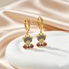Dainty Cute Bear Pendant Earrings for Women Girl Hypoallergenic Stainless Steel Cartoon Drop Earrings Fashion Jewelry Gifts