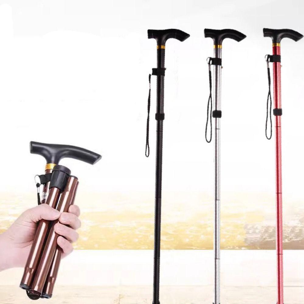 Quick Adjustable Locks Outdoor Trekking Poles Folding Walking Sticks Wading Staff  Hiking Equipment