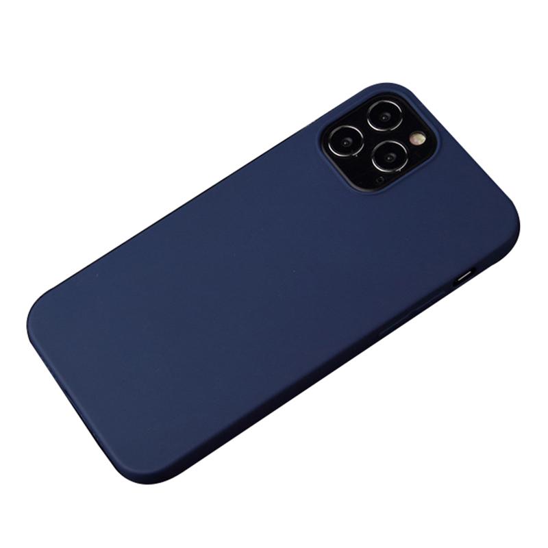 

For iPhone 16 Pro TPU Phone Case Matte Anti-Fingerprint Protective Cover Dark Blue