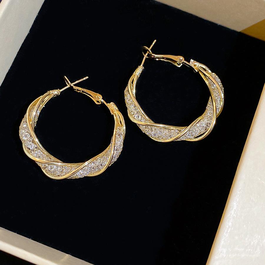 Geometric Double-layer Earrings, European and American Personality Trend Earrings, Casual Versatile Earrings, Niche