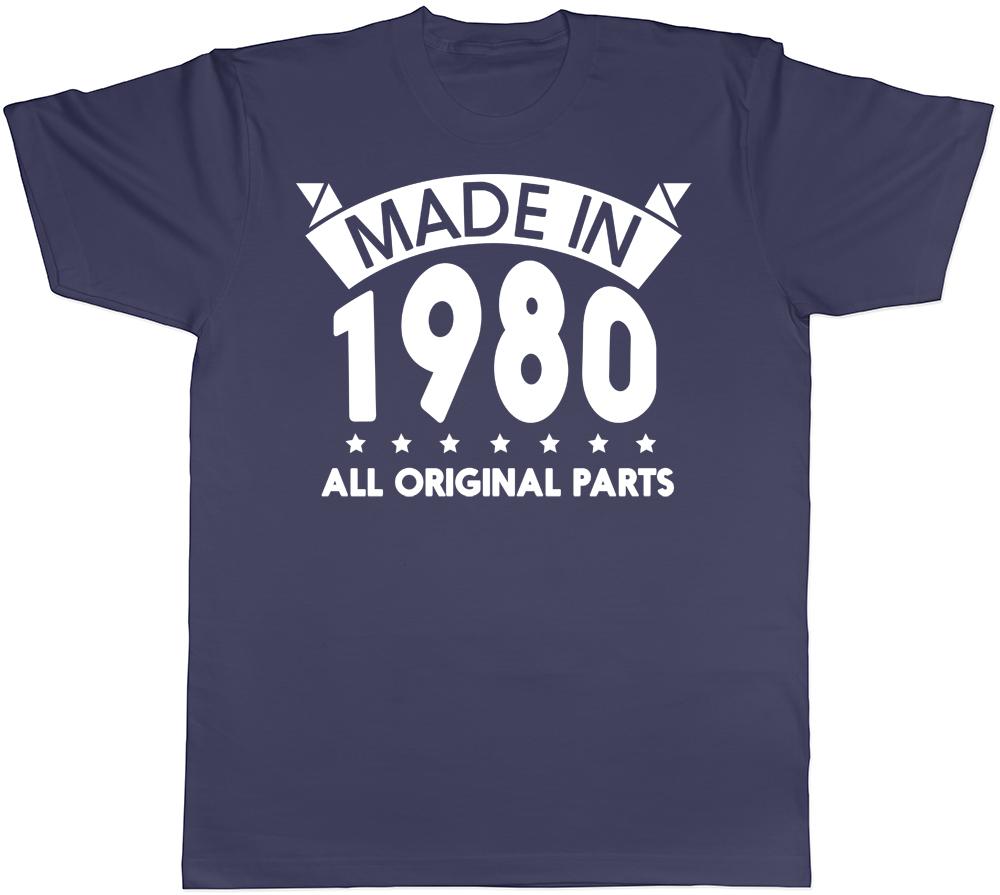 Made In 1980 All Original Parts Birthday Unisexs Short Sleeve TShirt