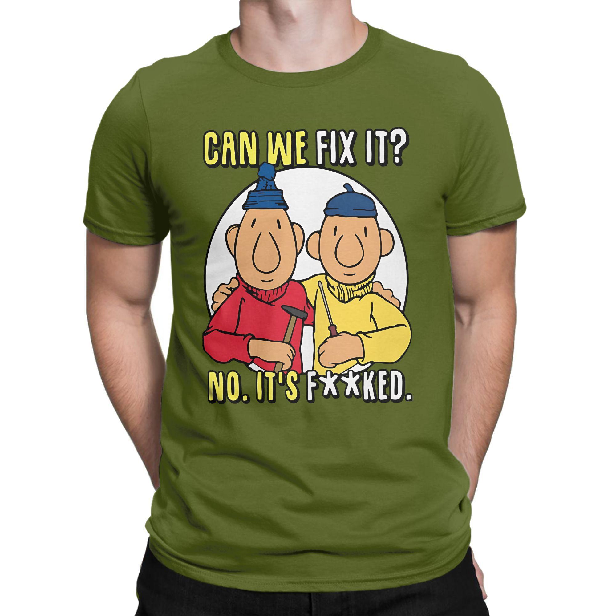 Lucky starfish Top Nieuwe Collectie Pat and Mat Anime T-shirt voor Mannen Vrouwen Katoenen T-shirts Kleding met Korte Mouwen 4XL