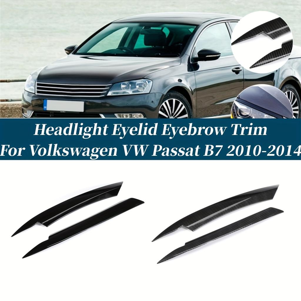 Headlight Eyelid Trim for VW Passat B7 2010-2014-ABS Eyebrow Cover Stickers Car Trim Accessories Car Headlight Enhancement