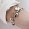 Women's Retro Heart Letter Pendant Bracelet - Versatile Fashion Accessory