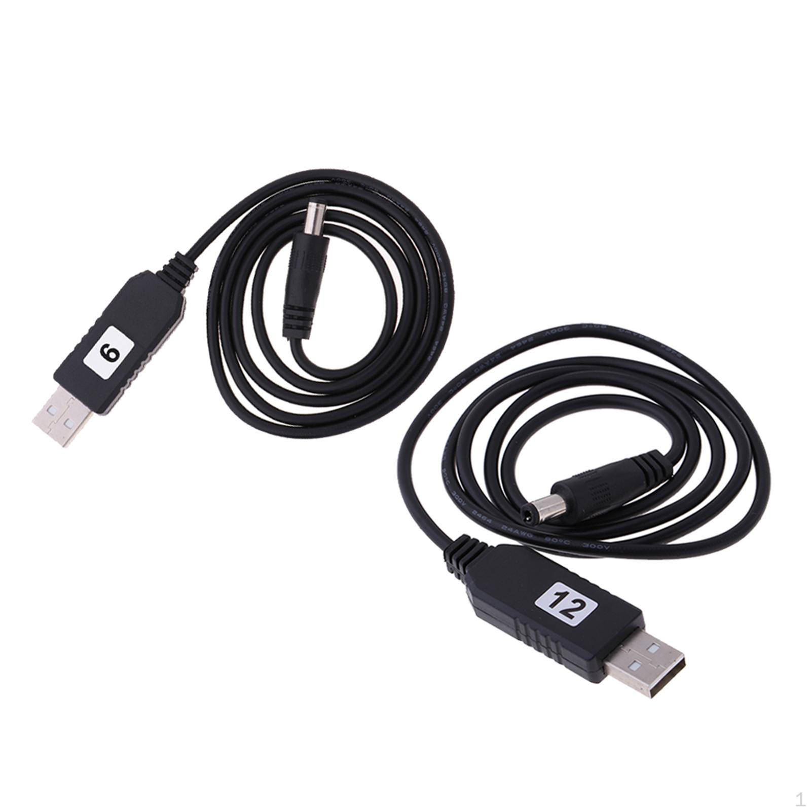 

DC 5V to 9V 12V USB Converter Cable with Connector
