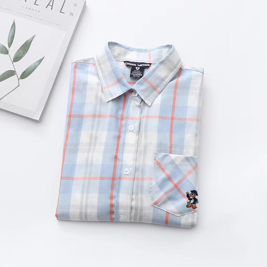 Karopullover Damen Frühling und Herbst Neu Koreanische Version Locker Langarm Retro Hongkong-Stil Ausländischer Stil Studenten Unterhemd