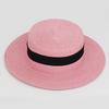 20 Color Square Buckle Round Straw Hat Summer Travel Sunshade Breathable Cap