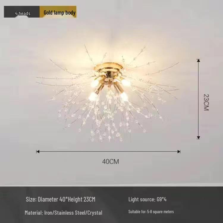 

Кришталевий феєрверк-люстра «Кульбаба» - Сучасне мінімалістичне освітлення для ресторанів, спалень, барів та кольорових коридорів. Includes LED Three-Color Light Source