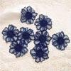 6Pcs Double Layer Lace Flower Applique Embroidered Patches Rpair For DIY Handmade Craft Wedding Dress Decoration 6.5CM Wide