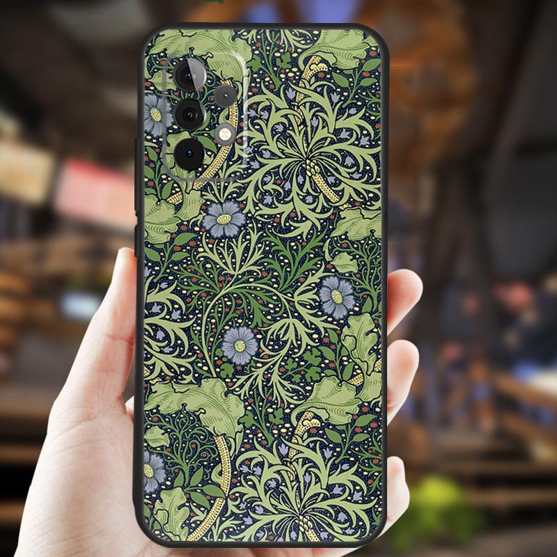 Custodia William Morris Per Samsung Galaxy A54 A34 A24 A14 A12 A32 A52 A51 A71 A50 A70 A13 A33 A53 A52S Cover