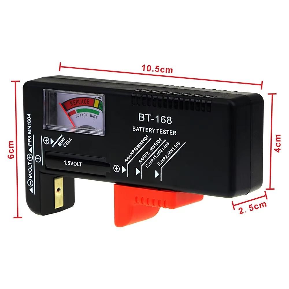 BT168 Digital Battery Tester Volt Checker for AA AAA 9V Button Multiple Size Battery Tester Voltage Meter Tools BT168D BT-168D