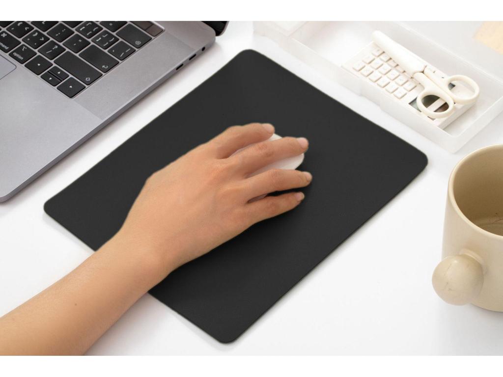 Anti-Slip Solid Color Leather Mouse Pad - Simple Desk Mat