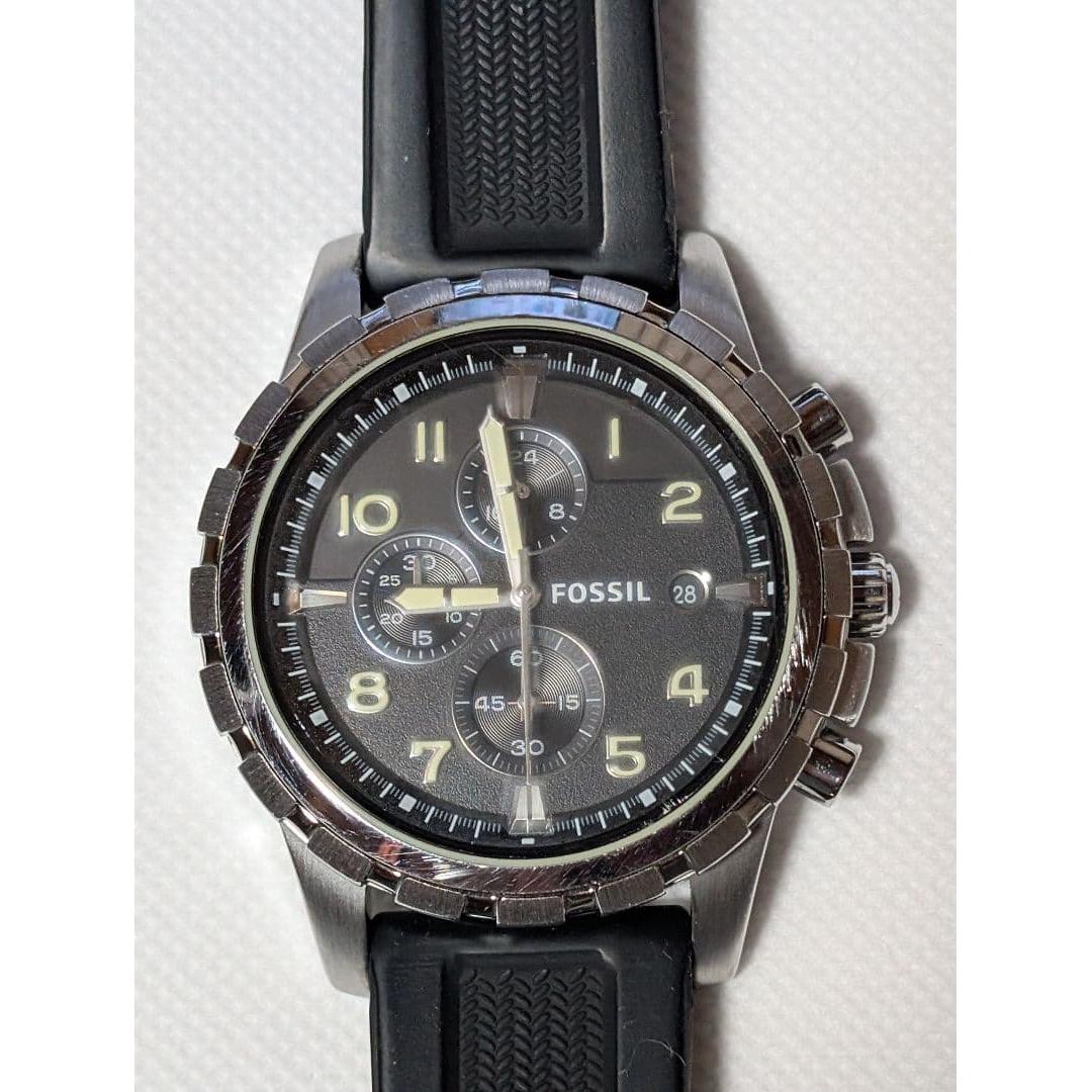Used Fossil Watch Men s FS4542 Black x Silver